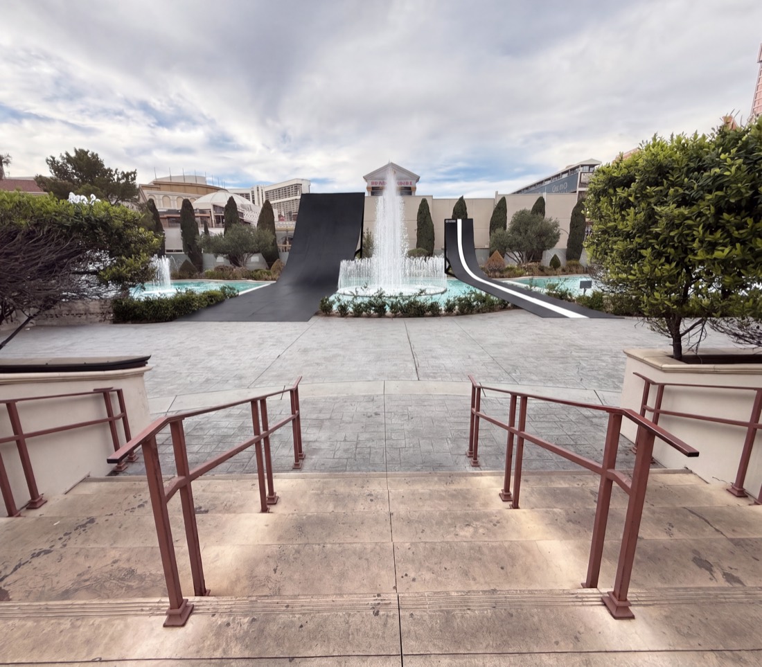 The fountains, the ramp, the moment