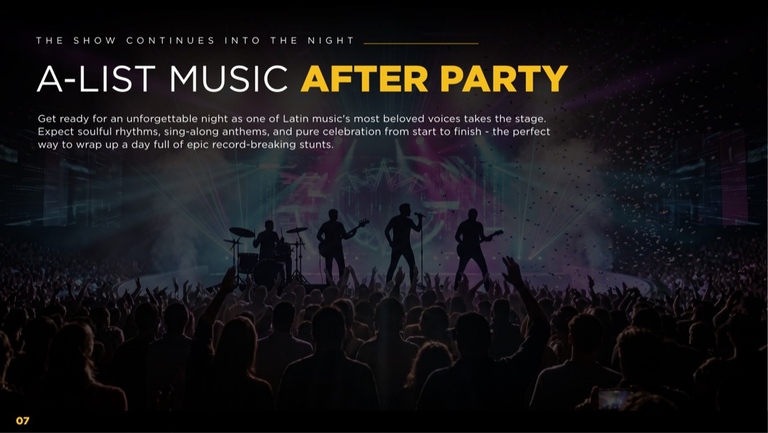 A-list music after dark